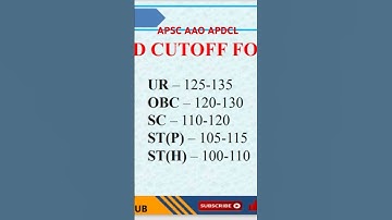 Apsc AAO APDCL expected cutoff