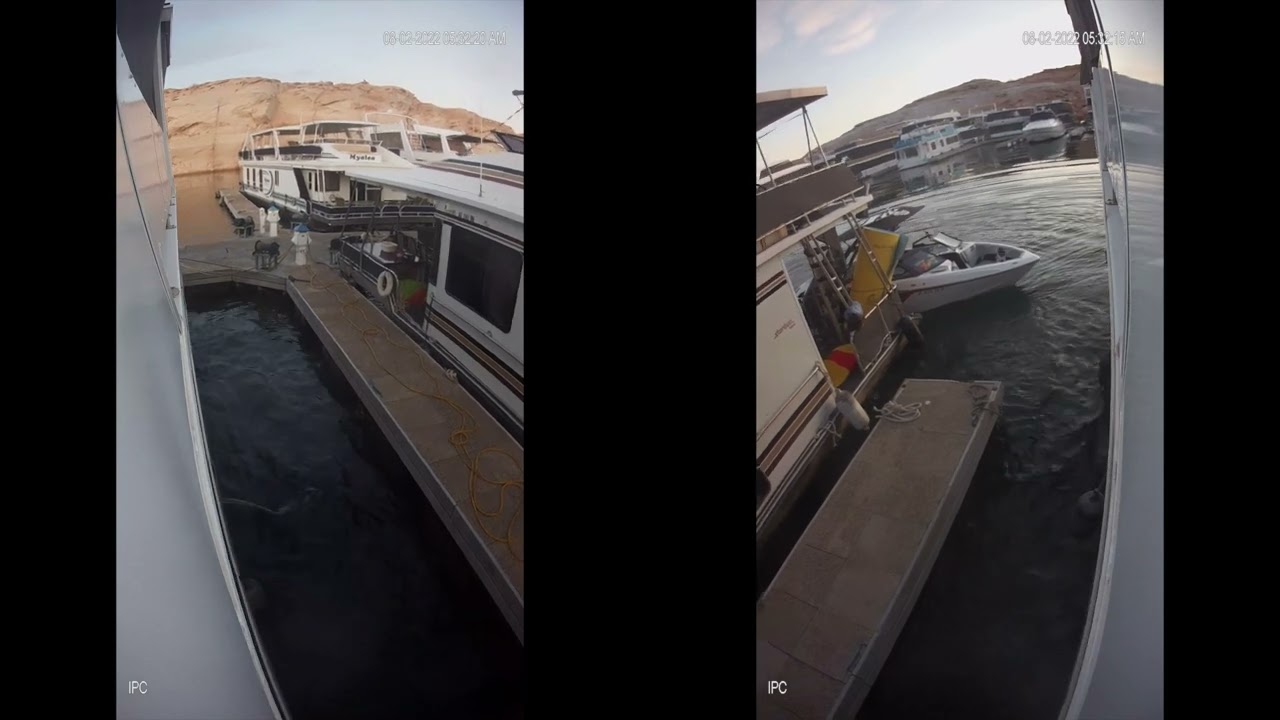 Kairos houseboat side view. Antelope Point marina Tsunami YouTube