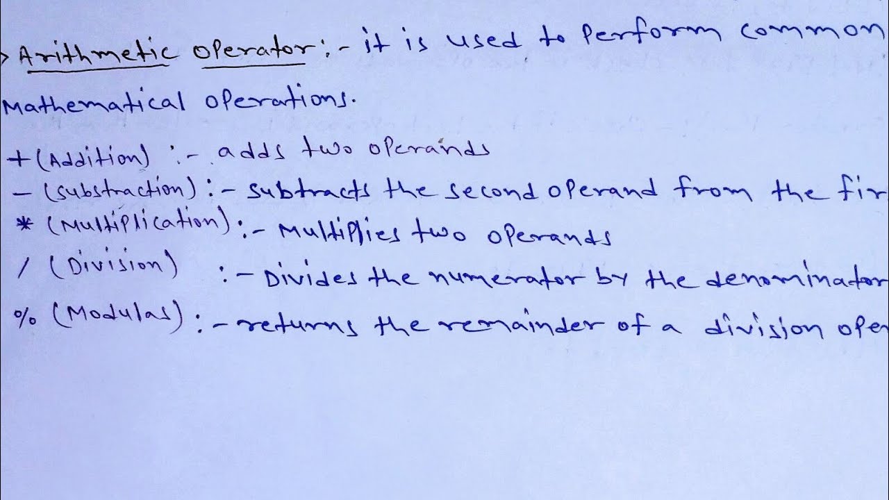 Arithmetic operators in C programming language - YouTube