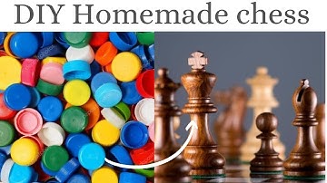 How to make chess board at home| DIY homemade chess board from waste bottles caps