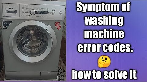 Error codes of IfB front load washing machine||how to solve it? 🤔