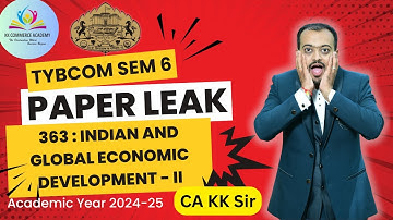 363 Indian and Global Economic Development - II | Question Bank | TYBCom | Semester 6 | SPPU #kkca