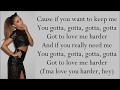 Ariana grande  love me harder ft the weeknd  lyrics