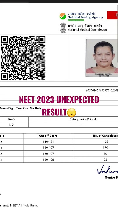NEET 2023 UNEXPECTED RESULT 😞|NEET 2023 SCORE CARD #neet2023 #neet2024 #neetprep #mbbs #short #viral