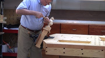 FOSTER WORKBENCH - using the carving fixture in the Emmert pattern making vise