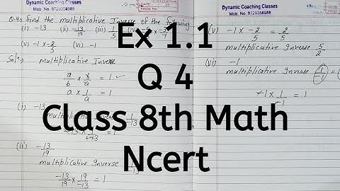 Ex 1.1, Q 4, Chapter 1, Rational Number, Class 8 Math