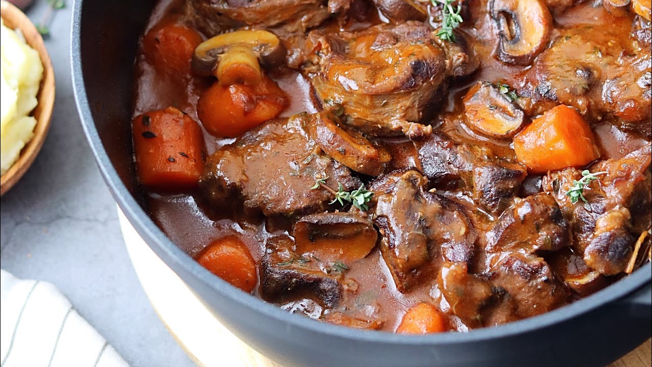 Boeuf bourguignon (vin sans alcool) - Les gourmandises de Léa