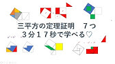 世界一納得できる三平方の定理の証明 Youtube