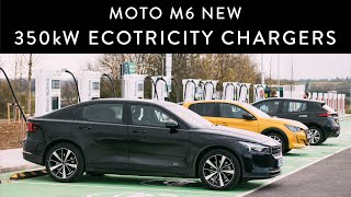Polestar 2 vist to new Ecotricity 350kW chargers at Moto M6 service station