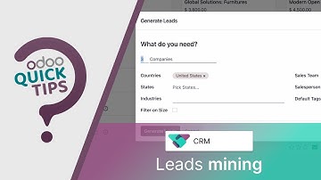 Odoo Quick Tips - Leads mining [CRM]