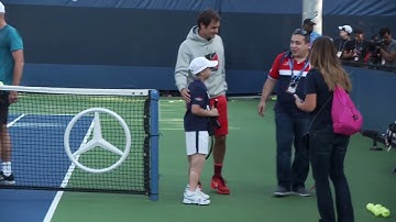 LIVE from the US Open: Roger Federer surprises Marc Krajekian