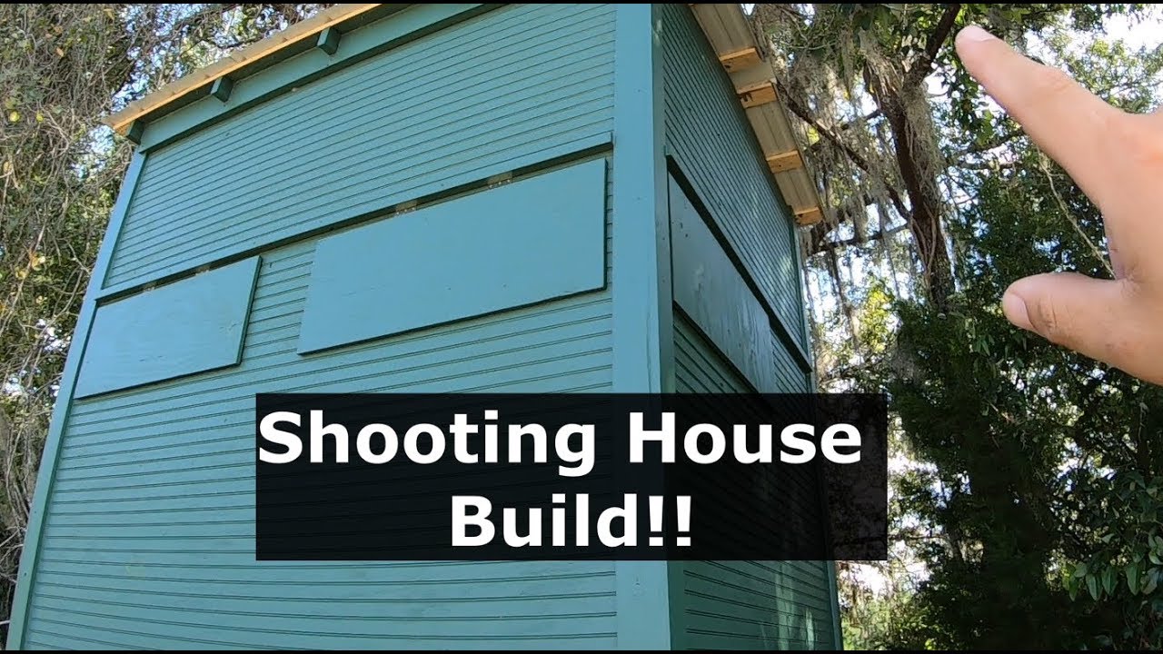 This deer shooting house is very sturdy and it features blinds on all sides...