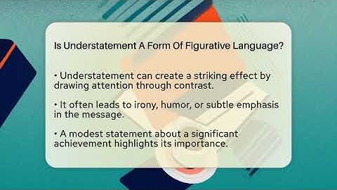 Is Understatement A Form Of Figurative Language? - The Prose Path