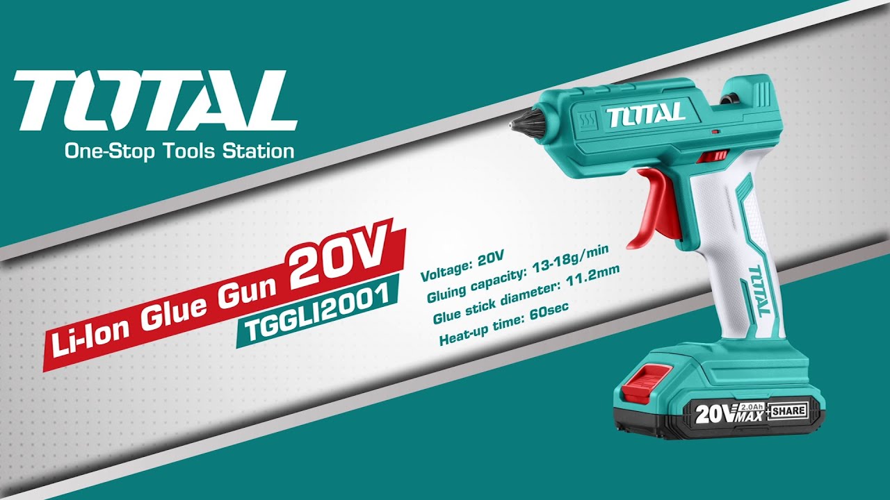 TGGLI2001 Pistola de silicón a batería 20V. Total Tools Carbone. 