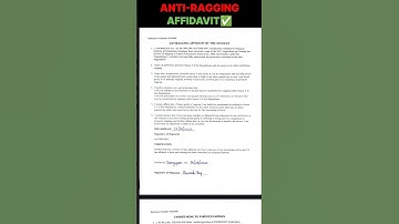 🚨How to fill Anti Ragging Form 2025✅ | Anti ragging Form fillup | Anti Ragging Affidavit