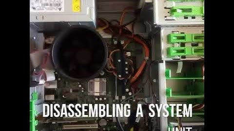 Disassembling a system unit (grade 9)
