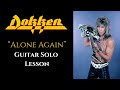 Dokken alone again guitar solo lesson