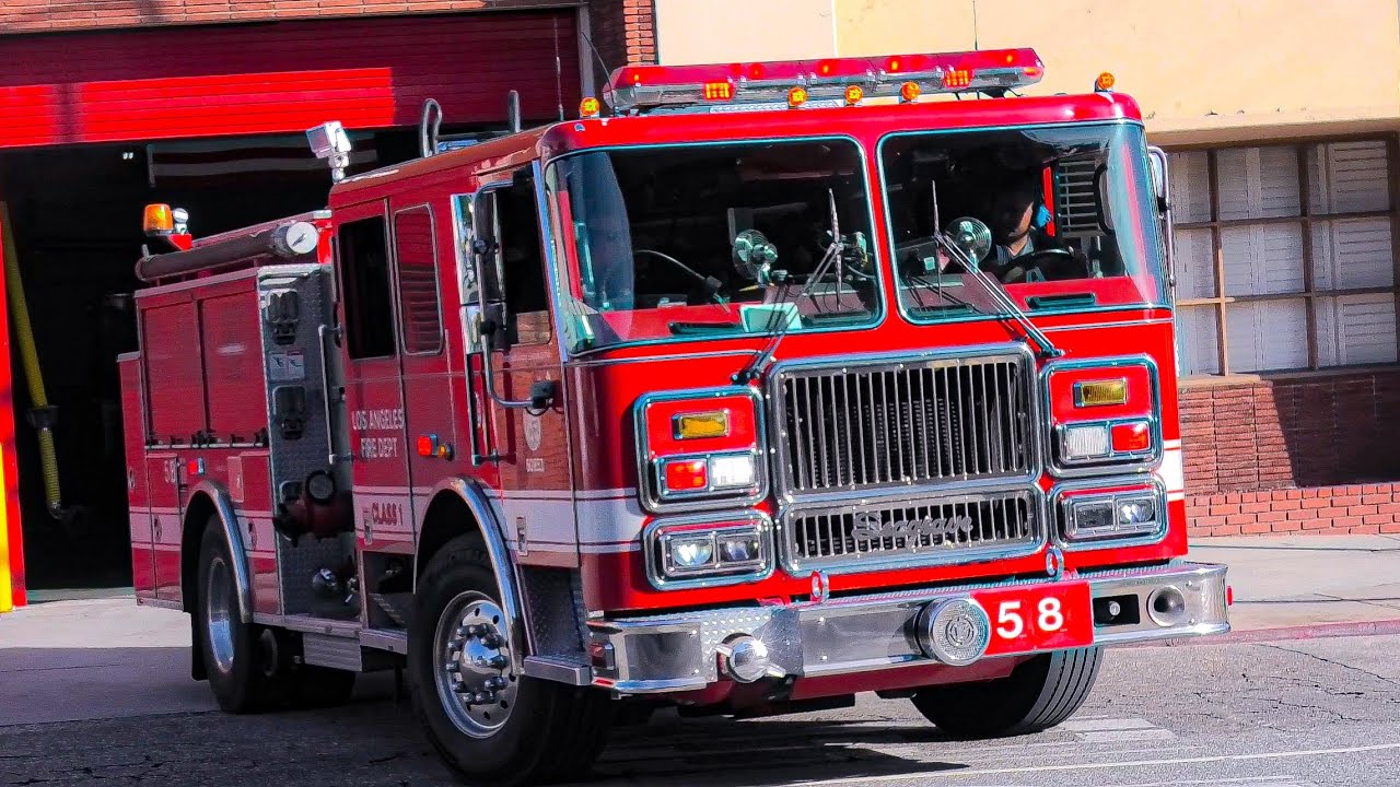 LAFD Engine 58 Responding - YouTube