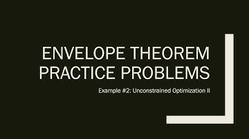 Envelope Theorem Example #2: Unconstrained Optimization II