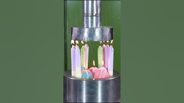 Crushing Candles and Crayons With Hydraulic Press 🤩😱 #hydraulicpress #crushing #satisfying#asmr