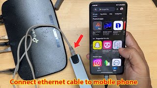 How to connect ethernet cable to mobile phone screenshot 1