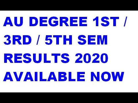 AU DEGREE RESULTS 2020 | MANABADI AU DEGREE RESULTS 2020