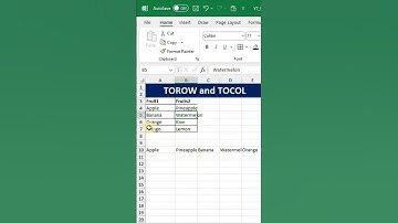 TOROW and TOCOL Function in Excel Master Excel in 60 seconds #excel #exceltips #excelsolutions