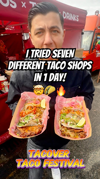 I ATE A TONGUE TACO AT EUROPE’S BIGGEST TACO FEST!?! 👅🌮😱 #tacos #shorts #streetfood #fyp