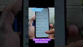 Activate Virtual Ram Or Ram Plus Samsung A04 Or A04e smartphone technology samsung