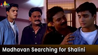 Madhavan Searching for Shalini | Sakhi | Telugu Movie Scenes @SriBalajiMovies