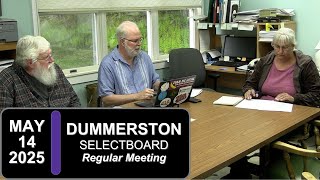 Dummerston Selectboard Mtg 5/14/25