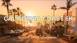 Driving Los Angeles Coast Sunset 6K  Palos Verdes to Venice Beach California