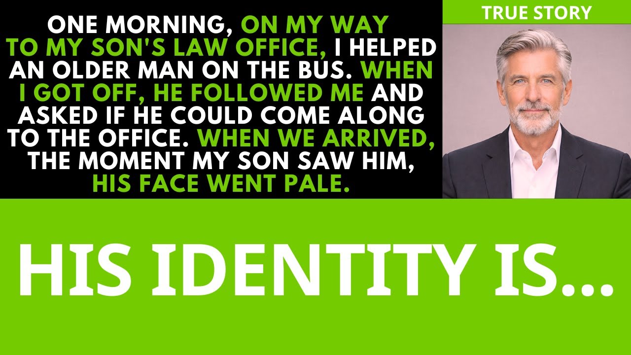 I helped an older man on the bus—my son went pale the moment he saw him
