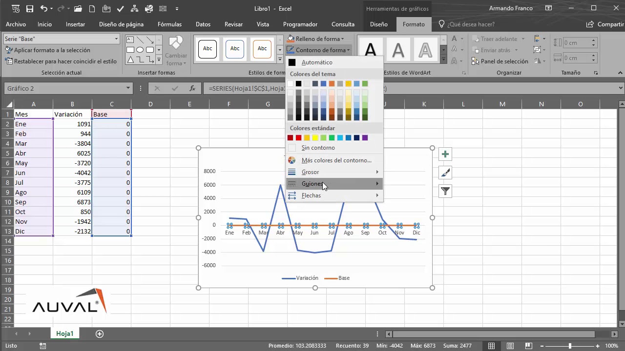 Mover el eje horizontal en una gráfica (Excel en español) YouTube Mover el eje horizontal en una gráfica (Excel en español) YouTube