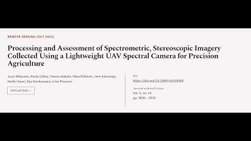 Processing and Assessment of Spectrometric, Stereoscopic Imagery Collected Using a Li... | RTCL.TV
