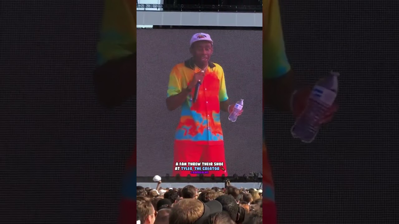 A fan threw their shoe at Tyler, The Creator👞