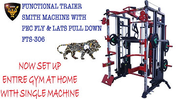 How to Make Full Home Gym Set Up | Functional Trainer With Smith Machine, Pec Fly & Lats Pull Down