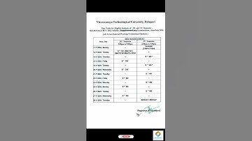 VTU CIRCULAR FOR SUPPLEMENTARY EXAMINATION FOR 3rd & 4th Semester Students