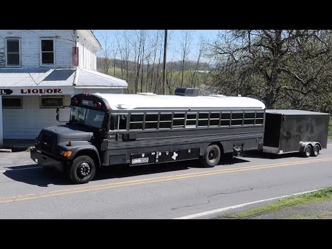 School Bus conversion VS Mountains road trip - YouTube