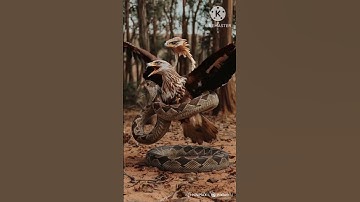 😯👉 Python vs eagle #eagle #python #forest #viralvideo #animalfight #snake #vultures #trnding#birds