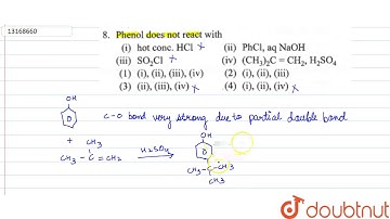 Phenol does not react with