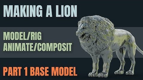 MODEL AND ANIMATE A LION | Full workflow | real contract | Blender 2.8