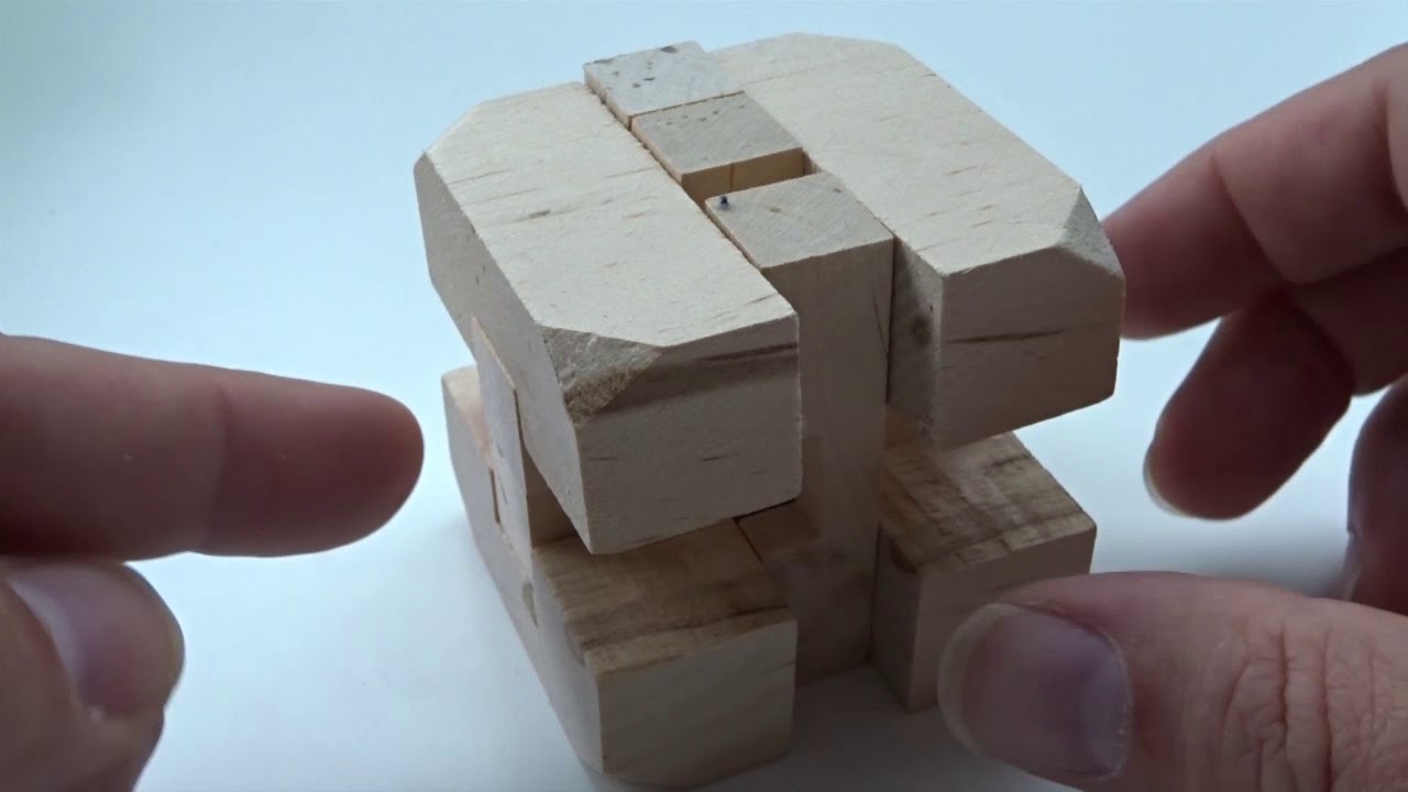 Houten kubus puzzel - YouTube