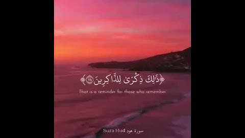 تلاوة خاشعة (إِنَّ الْحَسَنَاتِ يُذْهِبْنَ السَّيِّئَاتِ) الشيخ ماهر المعيقلي