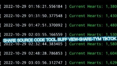 Share Source Code Tools Buff Tym - View - Share TikTok | Tool PHP | Tool Python | Pé Bán Bánh Pò