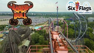 2019 Raging Bull Roller Coaster On Ride Front Seat HD POV Six Flags Great America