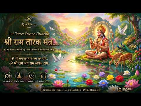 ॐ श्री राम जय राम जय जय राम 🙏 | Tarak Mantra 108 Times | Lord Rama Meditation & Spiritual Healing