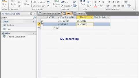 how to make salary sheet on MS Access 2010 Part--2