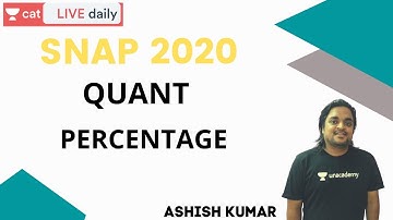 SNAP 2020 | Quant |  Percentage | By Ashish Kumar