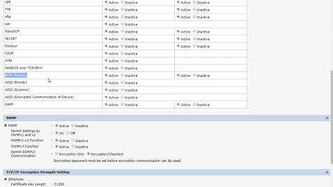 How to disable WSD in a RICOH Device